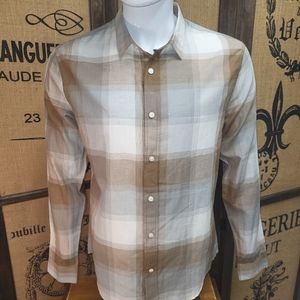 Vince Lightweight Button Up Shirt, Cotton/Linen/Ramie, M